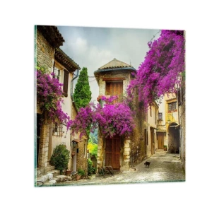 Impression sur verre - Image sur verre - Sous un dais fleuri - 30x30 cm