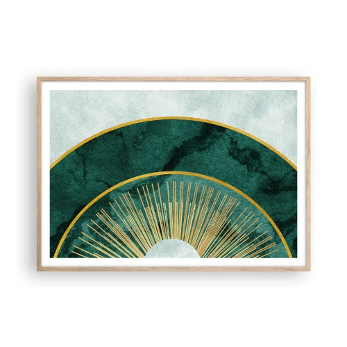 Affiche dans un chêne clair - Poster - Un autre système solaire - 100x70 cm