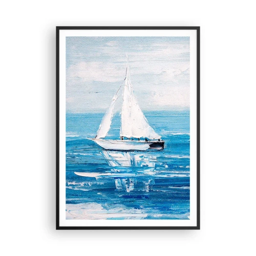 Affiche dans un cadre noir - Poster - Avec un ami à mes côtés - 70x100 cm