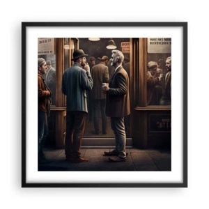 Affiche dans un cadre noir - Poster - Bon moment de la journée - 50x50 cm