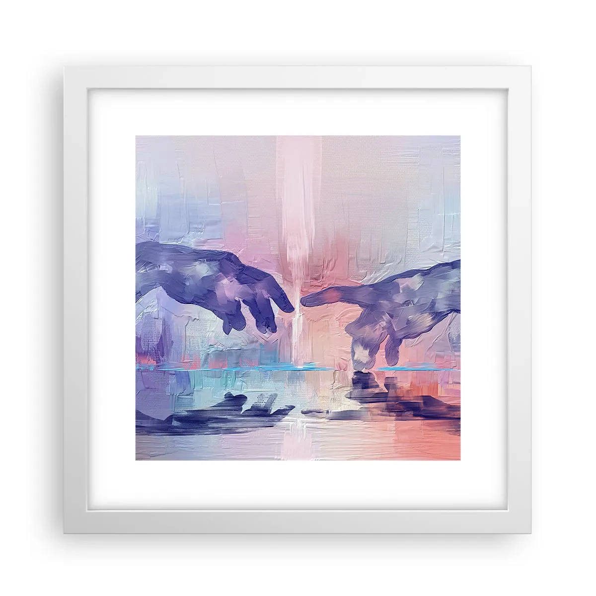 Affiche dans un cadre blanc - Poster - Divine étincelle de vie - 30x30 cm