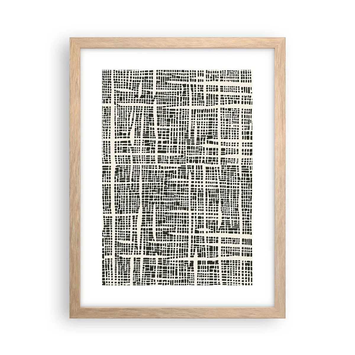 Affiche dans un chêne clair - Poster - Composition tissée - 30x40 cm