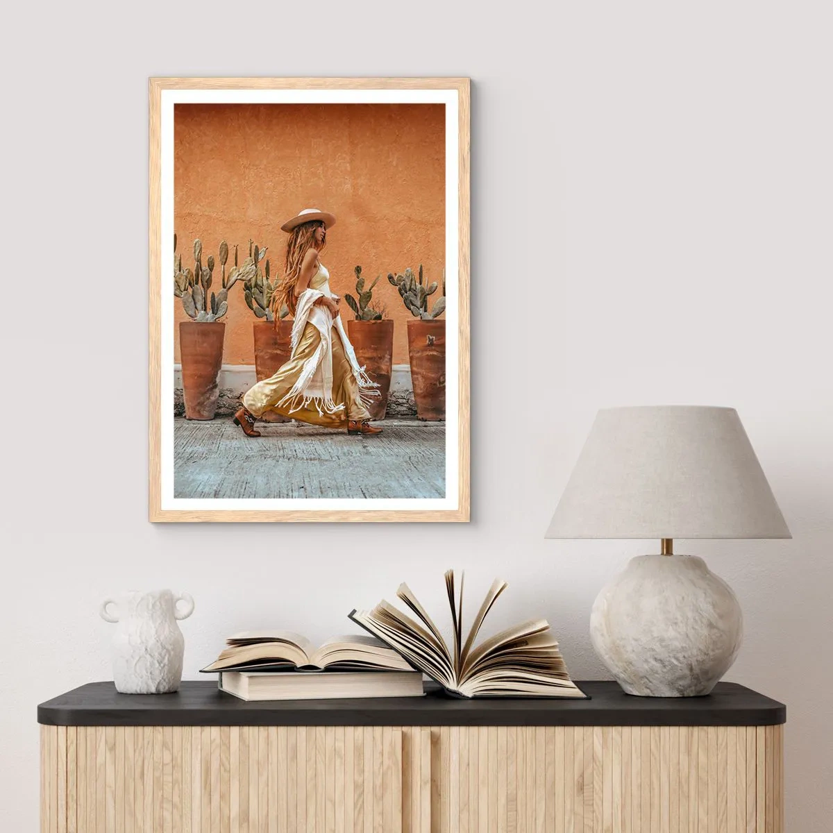 Affiche dans un chêne clair - Poster - Style hippie - 70x100 cm
