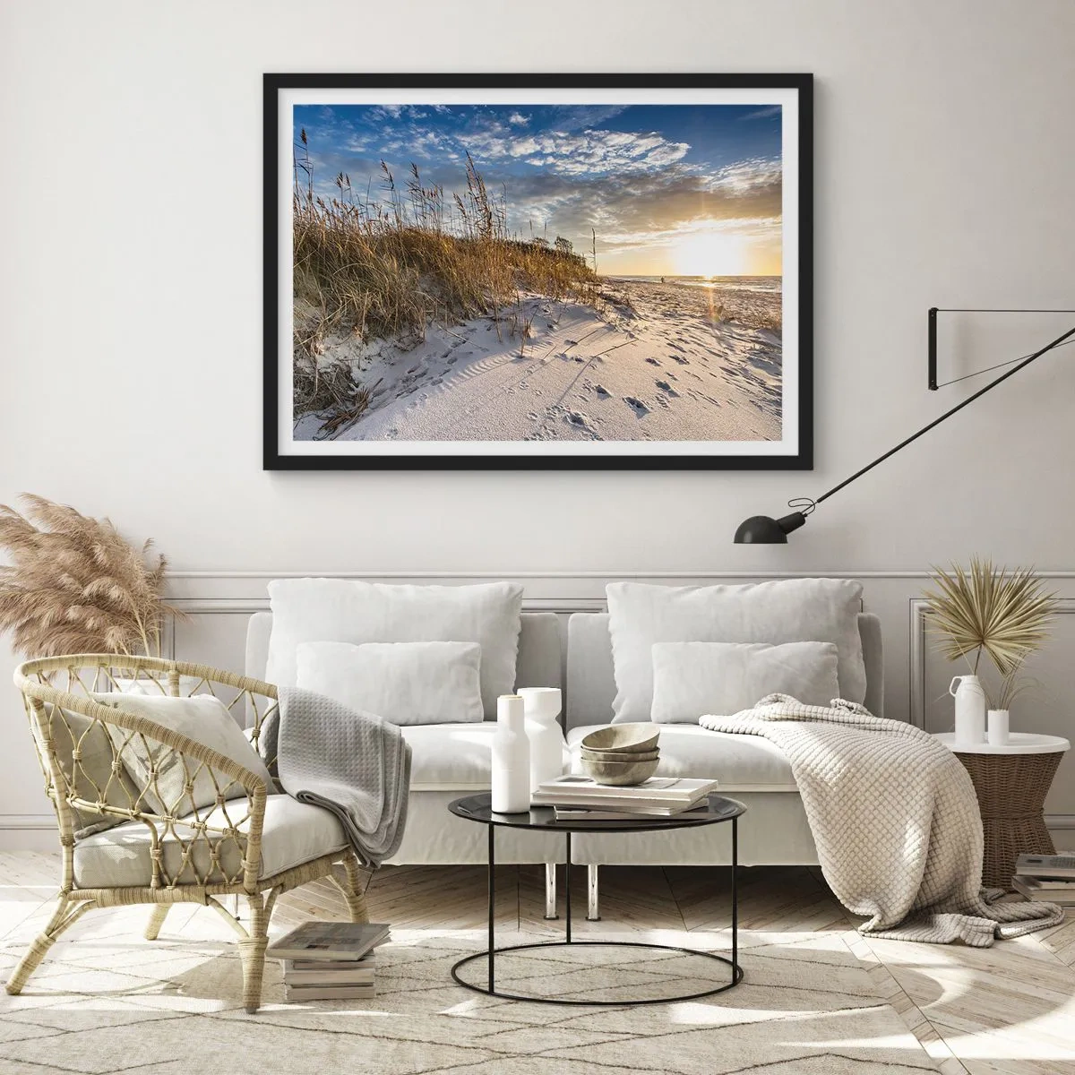 Affiche dans un cadre noir - Poster - Invitation à la ballade - 91x61 cm