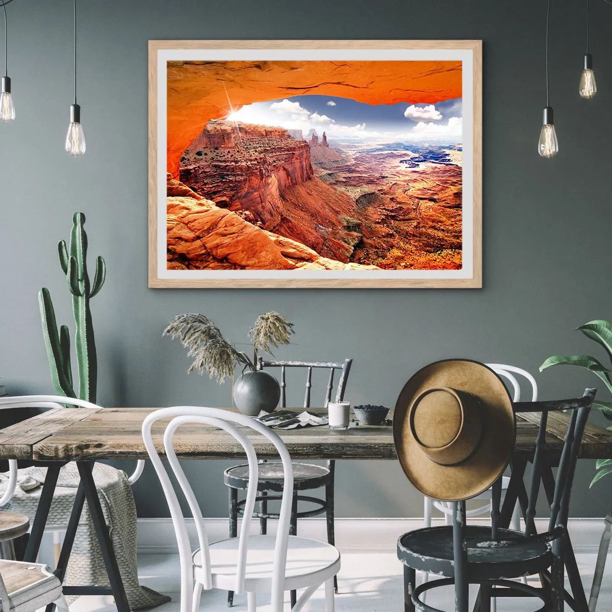 Affiche dans un chêne clair - Poster - Sculpté par la nature elle-même - 40x30 cm