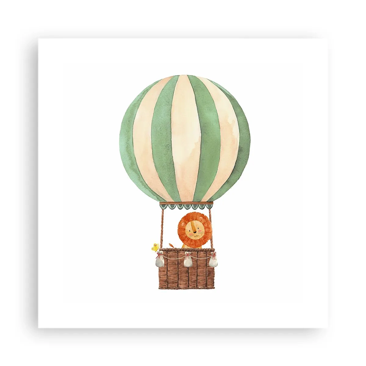 Affiche - Poster - Les voyages de Léon - 40x40 cm