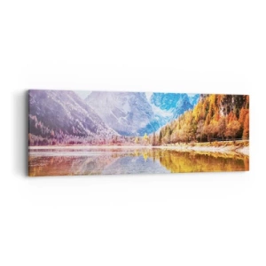 Impression sur toile - Image sur toile - C'est déjà le printemps à la montagne - 90x30 cm