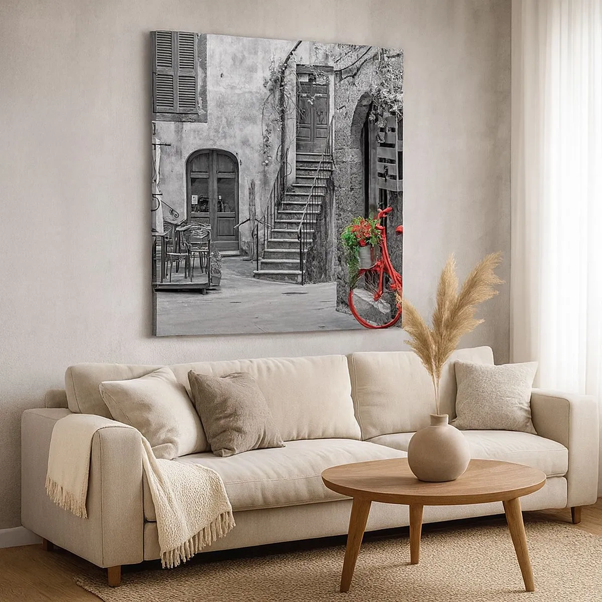 Impression sur toile - Image sur toile - Ruelle toscane - 30x30 cm