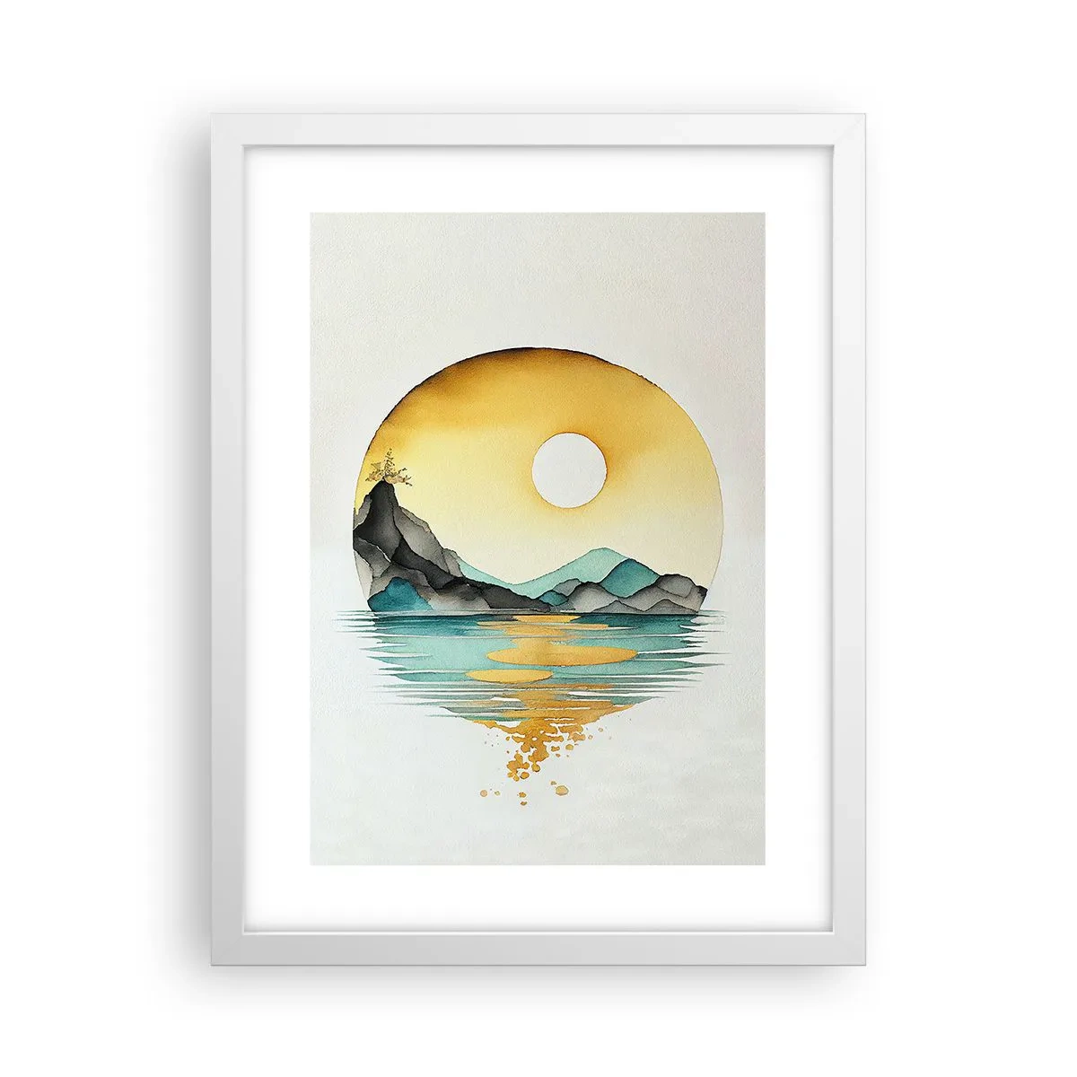 Affiche dans un cadre blanc - Poster - Dans le cercle de la beauté - 30x40 cm