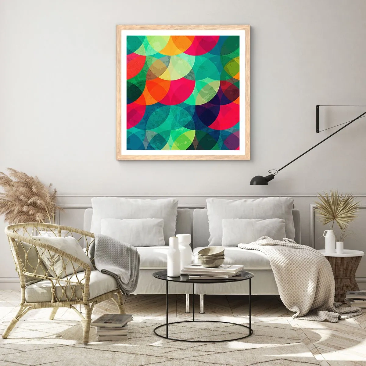 Affiche dans un chêne clair - Poster - Ascension - 40x40 cm