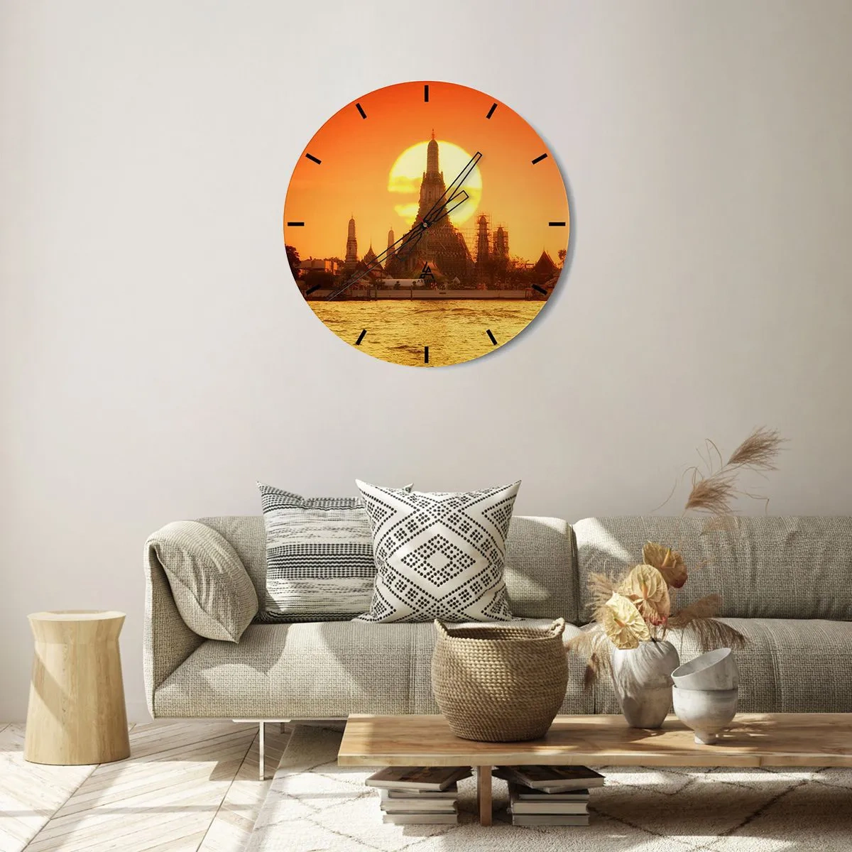 Horloge murale - Pendule murale - Vers le soleil, toujours vers le soleil - 30x30 cm