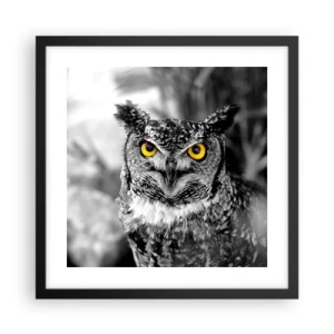 Affiche dans un cadre noir - Poster - Rien ne se cachera - 40x40 cm