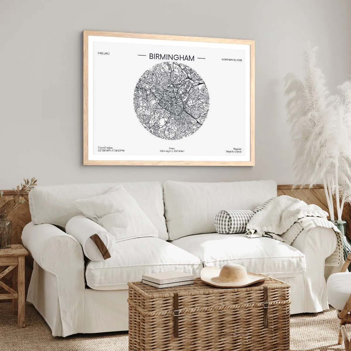 Affiche dans un chêne clair - Poster - Anatomie de Birmingham - 91x61 cm