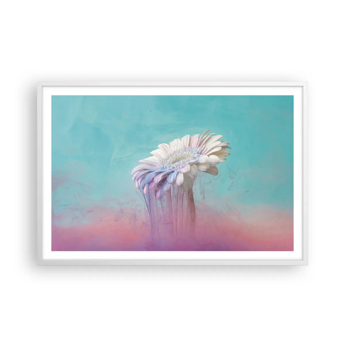 Affiche dans un cadre blanc - Poster - Le monde souterrain des fleurs - 91x61 cm