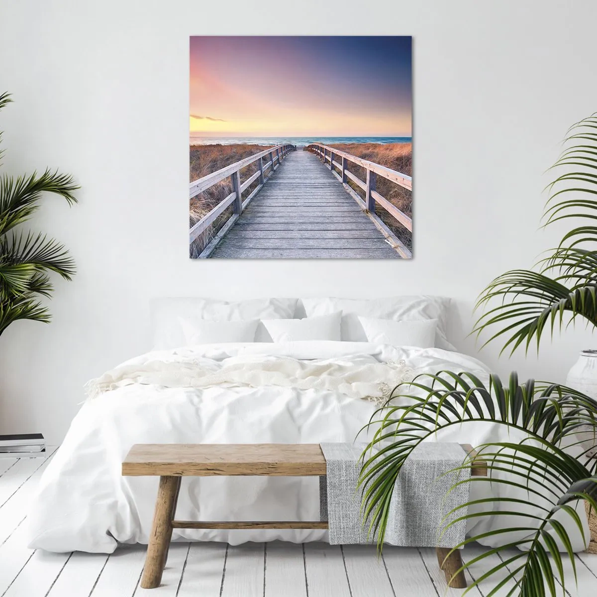 Impression sur toile - Image sur toile - Aurore baltique du soir - 70x70 cm