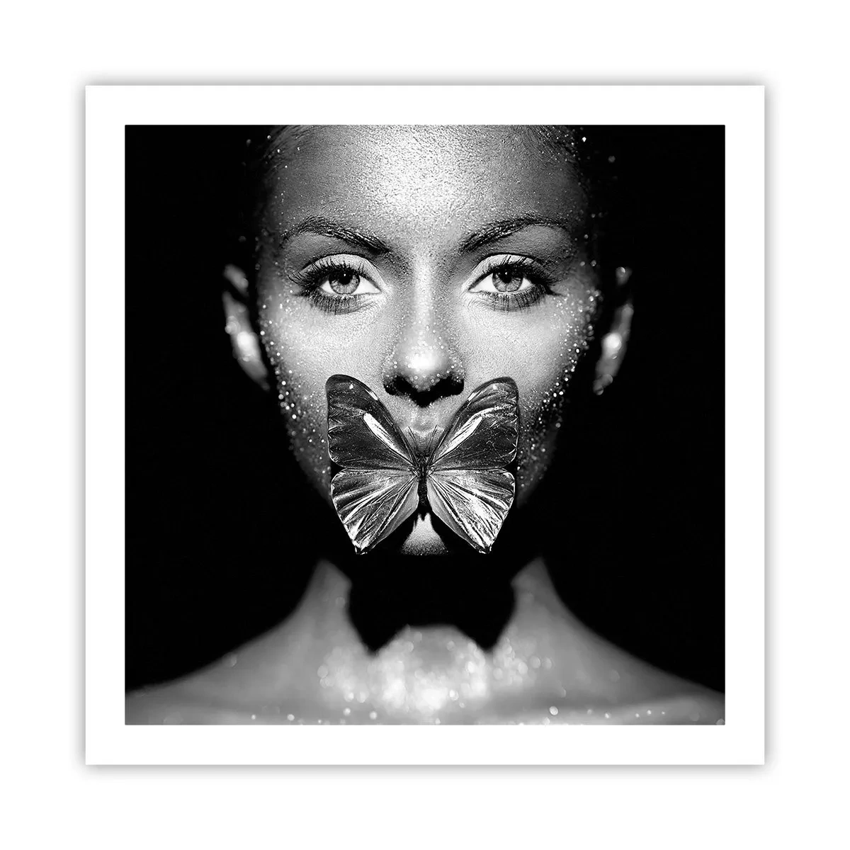 Affiche - Poster - Baiser papillon - 60x60 cm