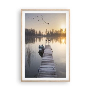 Affiche dans un chêne clair - Poster - Je reviendrai - 61x91 cm