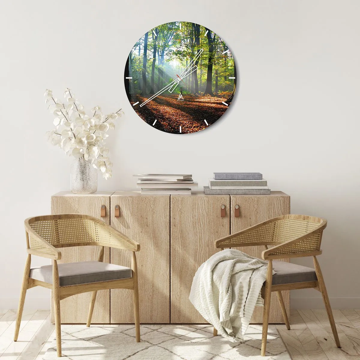 Horloge murale - Pendule murale - Ombres et lumières - 40x40 cm
