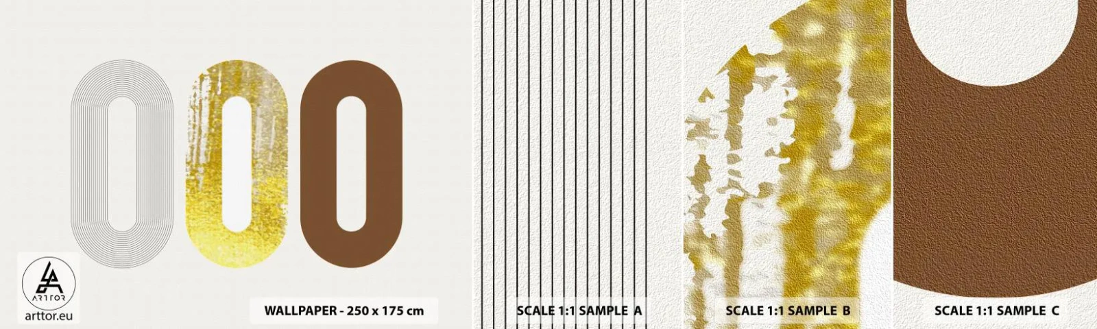 Échantillon De Papier Peint Standard Eco - Ooo! - Abstraction, Morceau, Modèle moderne - 100x30 cm