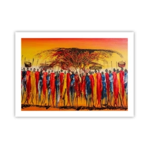 Affiche - Poster - Là-bas, là-bas, ils vont là-bas - 70x50 cm