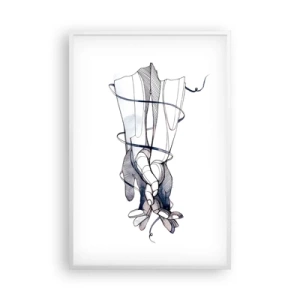 Affiche dans un cadre blanc - Poster - Étude du touché - 61x91 cm