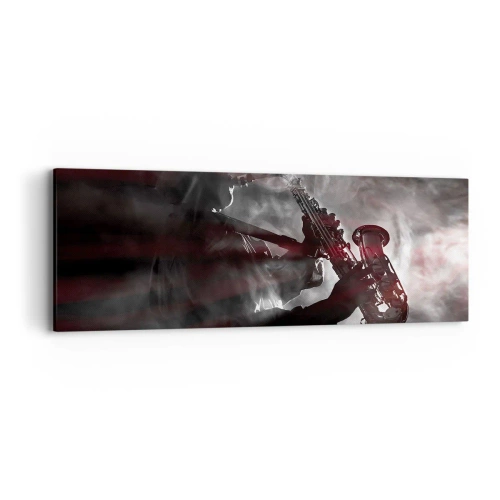 Impression sur toile - Image sur toile - Dans les brumes du jazz - 90x30 cm