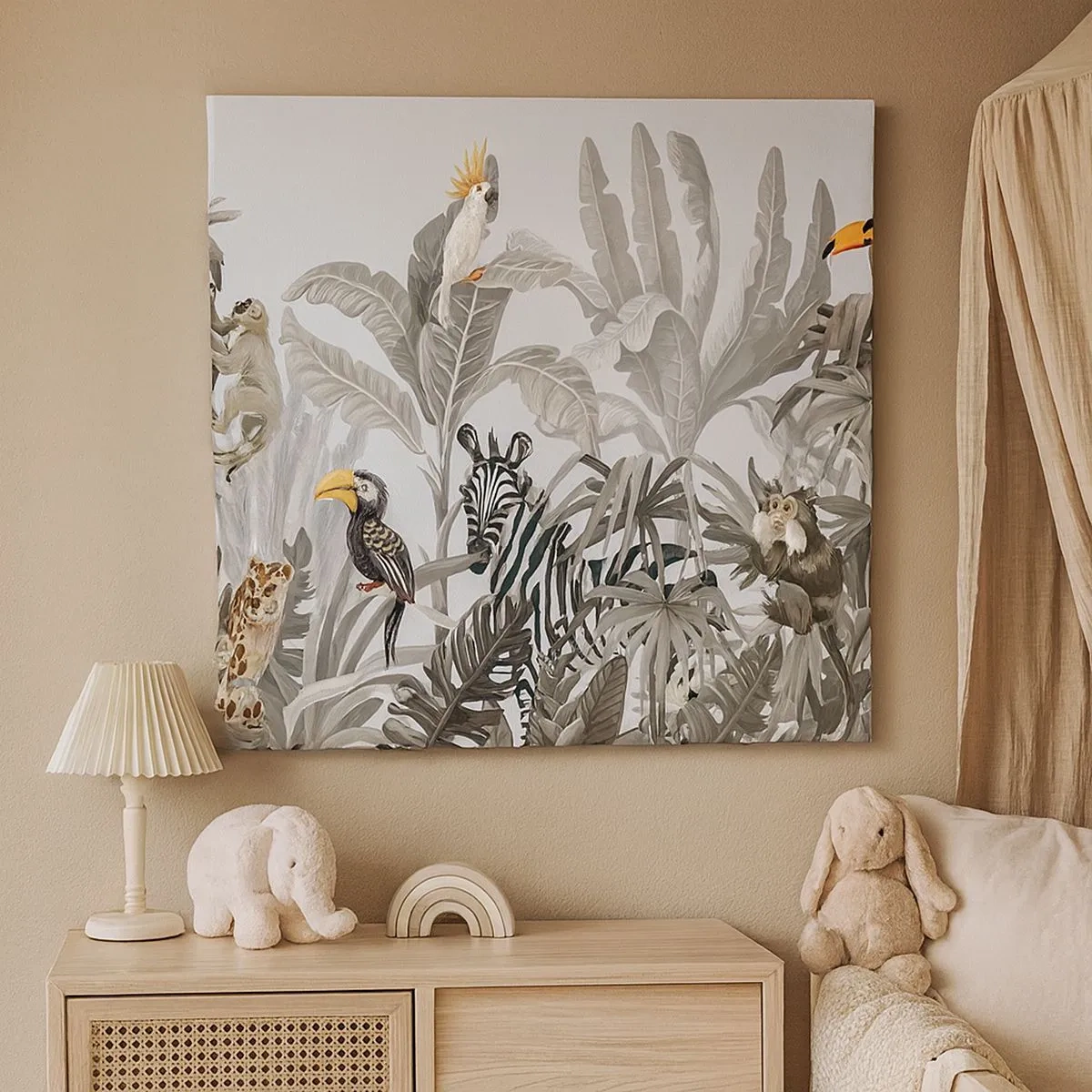 Impression sur toile - Image sur toile - Conte de fées africain - 30x30 cm