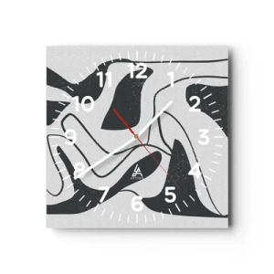 Horloge murale - Pendule murale - Amusement de labyrinthe abstrait - 40x40 cm