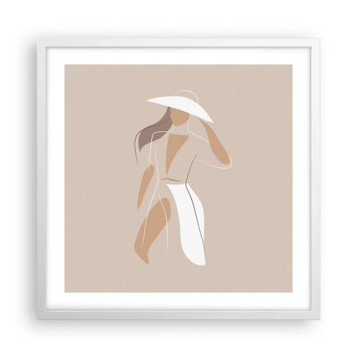 Affiche dans un cadre blanc - Poster - Lea mode est un jeu - 50x50 cm