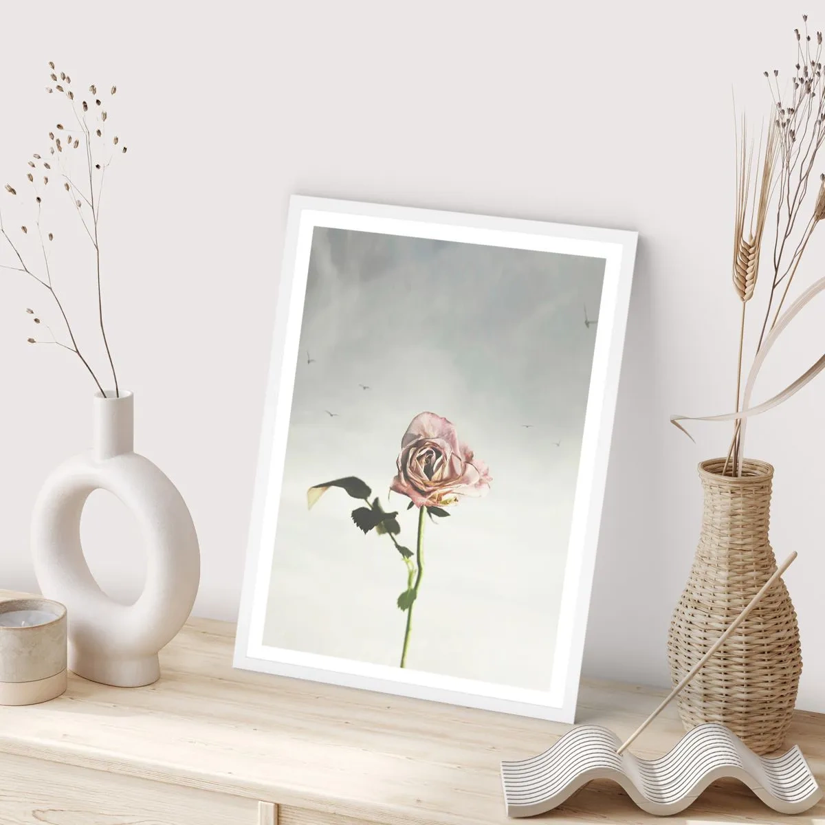 Affiche dans un cadre blanc - Poster - Bonjour de printemps - 70x100 cm