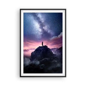 Affiche dans un cadre noir - Poster - Et il a ressenti la vie - 61x91 cm