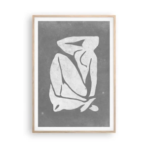 Affiche dans un chêne clair - Poster - En pensée - 70x100 cm