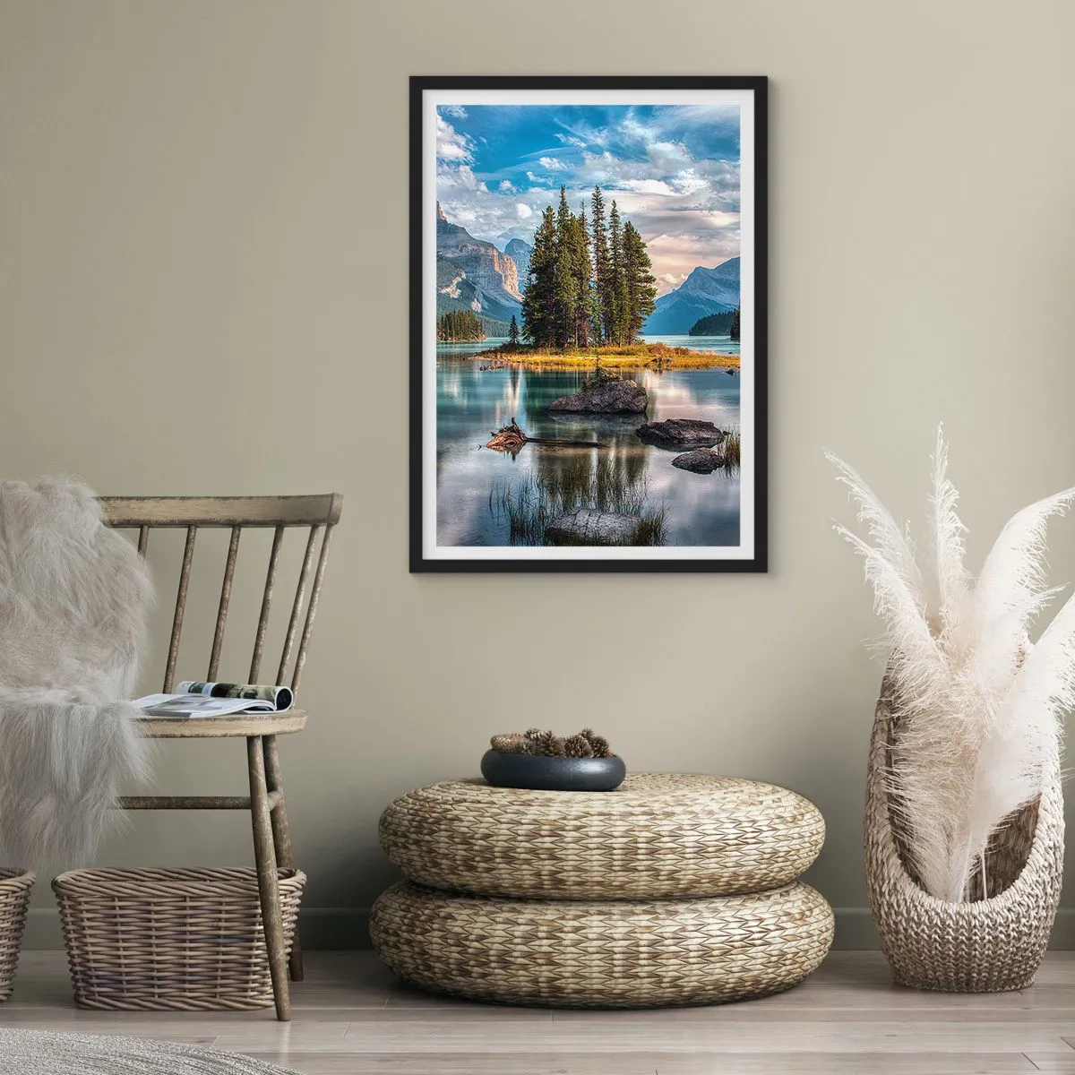 Affiche dans un cadre noir - Poster - Sous les grandes eaux claires - 40x50 cm