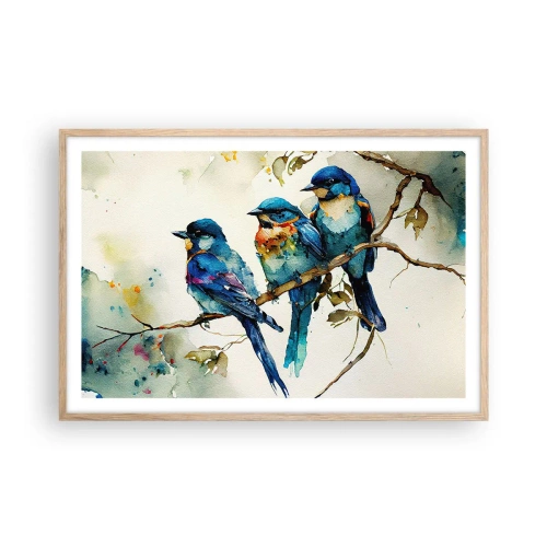 Affiche dans un chêne clair - Poster - A-t-il été offensé ? - 91x61 cm