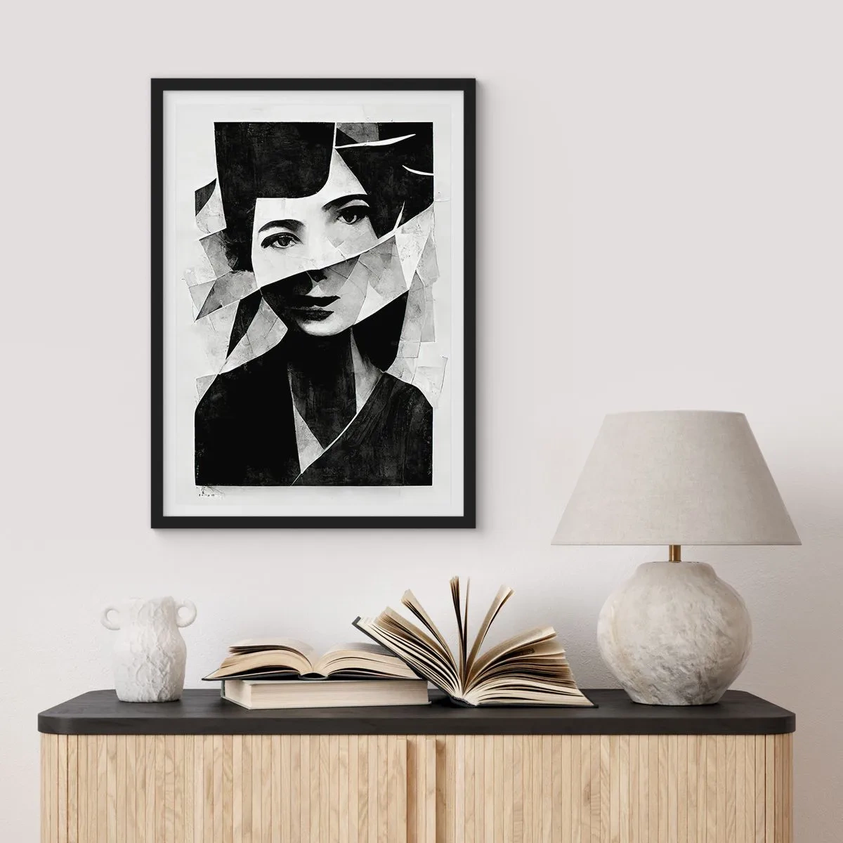 Affiche dans un cadre noir - Poster - Vraiment ce que tu es… - 40x50 cm