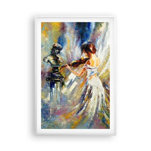 Affiche dans un cadre blanc - Poster - Revivre avec émotion - 61x91 cm