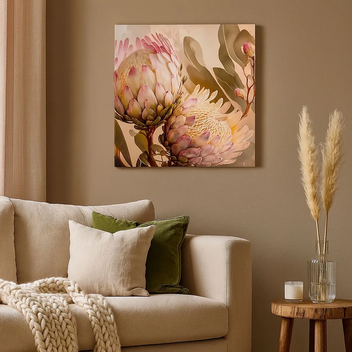 Impression sur toile - Image sur toile - Tendrement embrassé - 30x30 cm