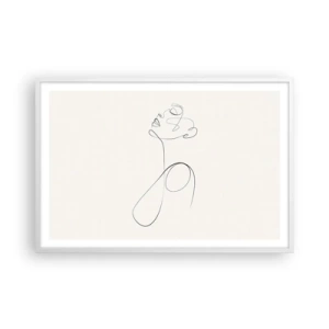 Affiche dans un cadre blanc - Poster - En boucle dans les rêves - 91x61 cm