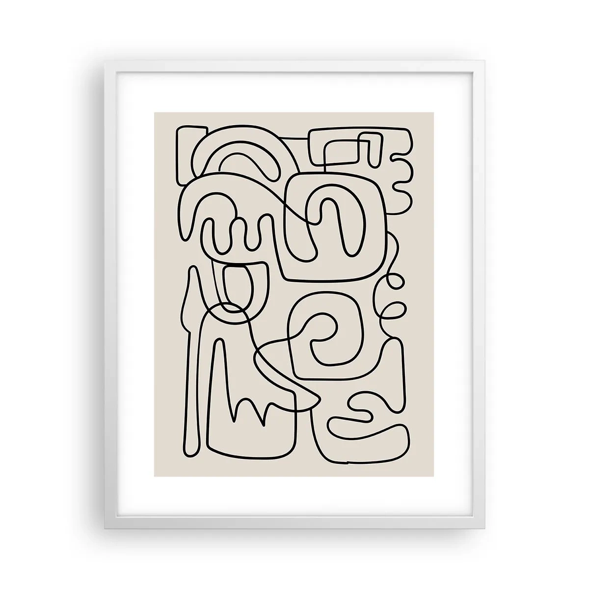 Affiche dans un cadre blanc - Poster - Suivez les indices - 40x50 cm