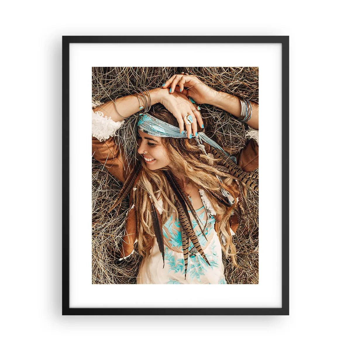 Affiche dans un cadre noir - Poster - En route vers les années d'amour - 40x50 cm