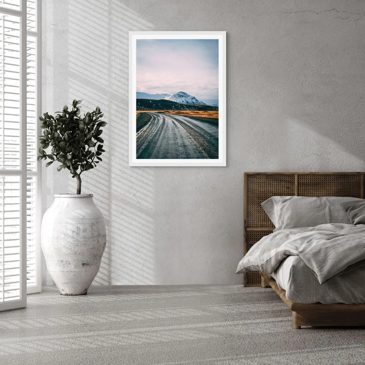 Affiche dans un cadre blanc - Poster - Dans un climat islandais - 50x70 cm
