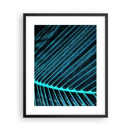 Affiche dans un cadre noir - Poster - Texture verte - 40x50 cm