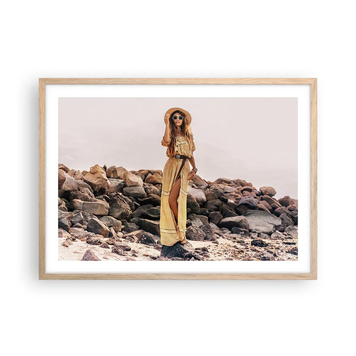 Affiche dans un chêne clair - Poster - La magie des pierres - 70x50 cm