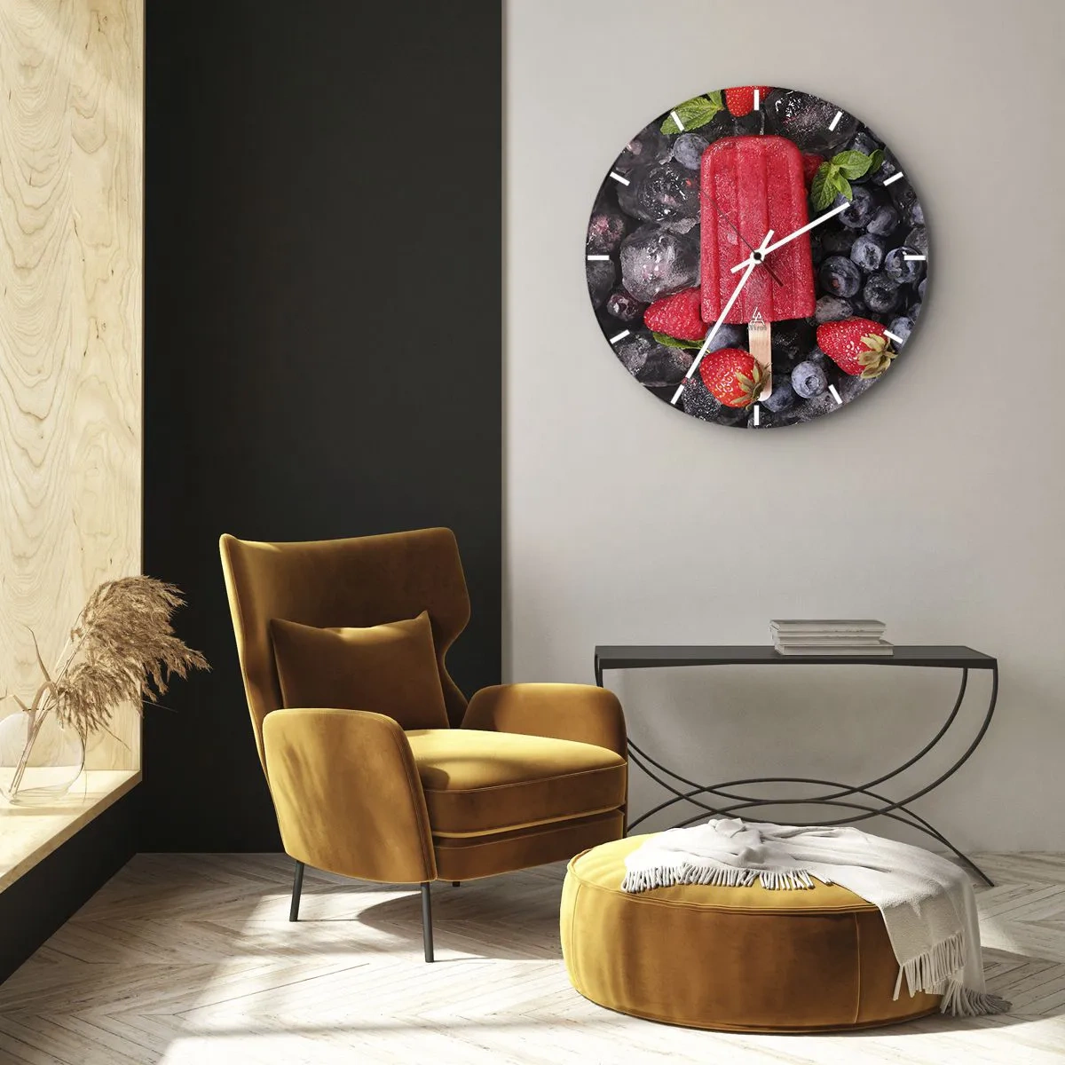 Horloge murale - Pendule murale - Le goût d’un été chaud - 40x40 cm