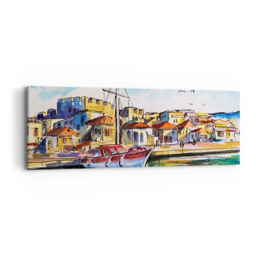Impression sur toile - Image sur toile - Après-midi arc-en-ciel - 90x30 cm