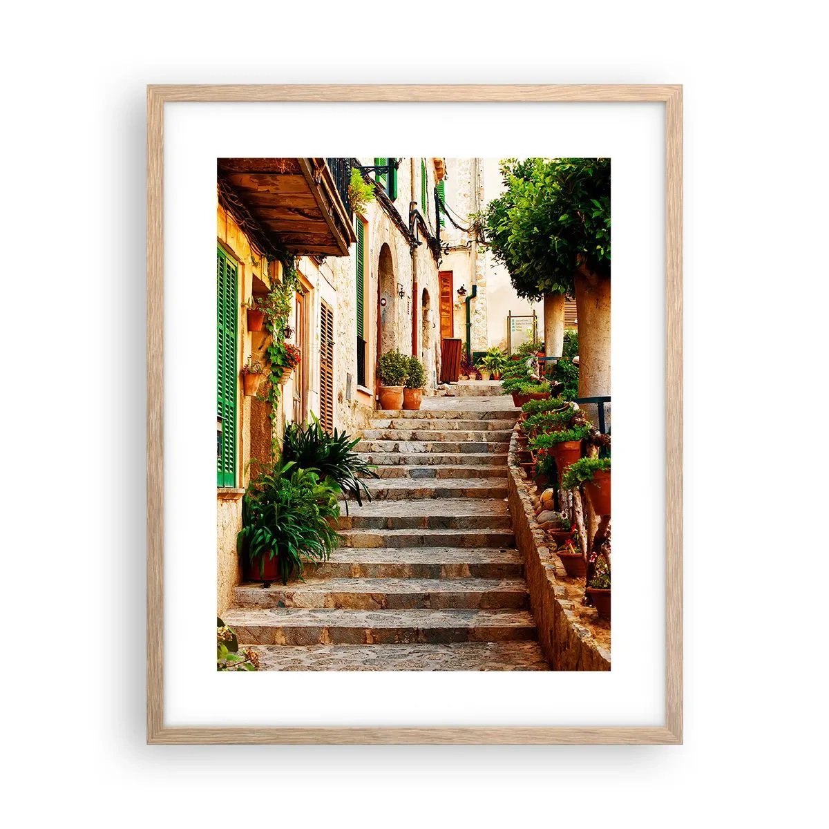 Affiche dans un chêne clair - Poster - Le charme des vacances espagnoles - 40x50 cm