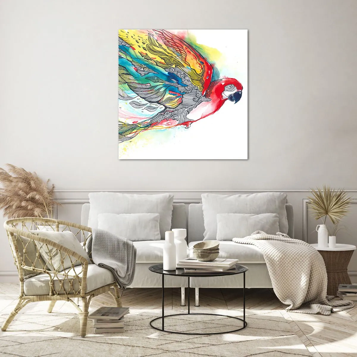 Impression sur verre - Image sur verre - Vivez haut en couleurs - 60x60 cm