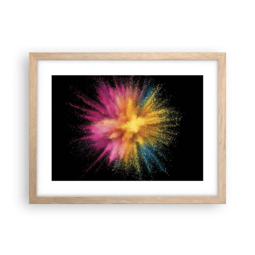 Affiche dans un chêne clair - Poster - Origine des couleurs - 40x30 cm