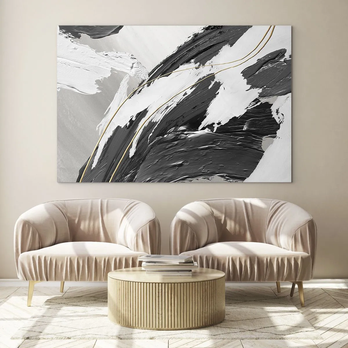Impression sur verre - Image sur verre - L'abstraction à grande échelle - 70x50 cm