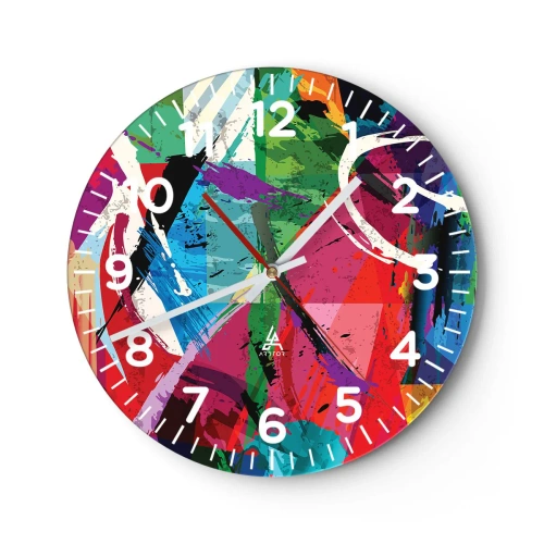 Horloge murale - Pendule murale - Rapide, vif et bondissant - 30x30 cm